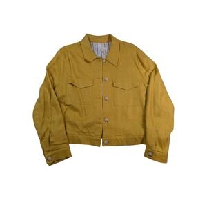 JULES & LEOPOLD CASUAL Yellow Linen Blend Utility Jacket XL